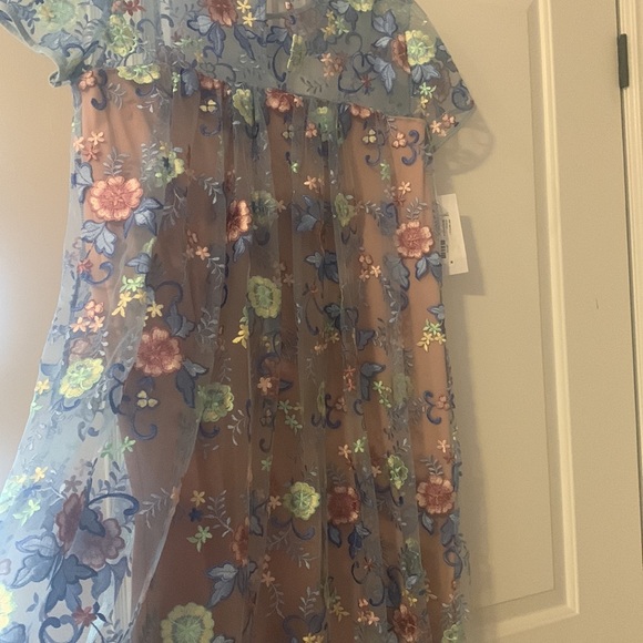 SOLD - Imperial Pastel Embroidered A-Line Dress - Picture 6 of 9